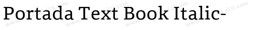 Portada Text Book Italic字体转换